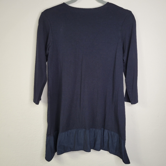 MELA PURDIE TOP/Blouse with ruffled bottom and 3/4 sleeves - Picture 6 of 7